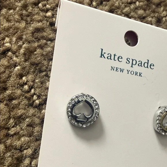 Kate Spade Silver Spade Stud Earrings - Picture 2 of 8